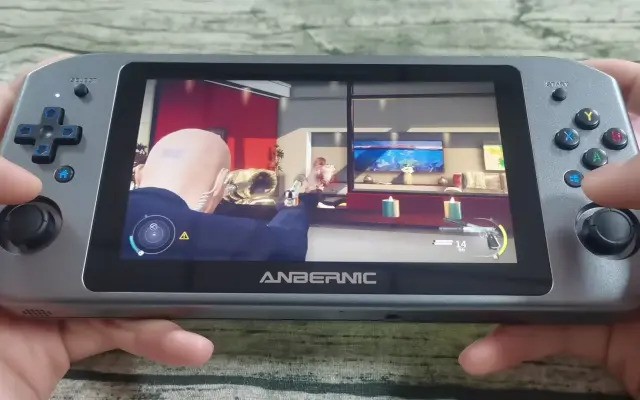 Anbernic win600: Windows 10 + Steam OS, dual system gaming experience.